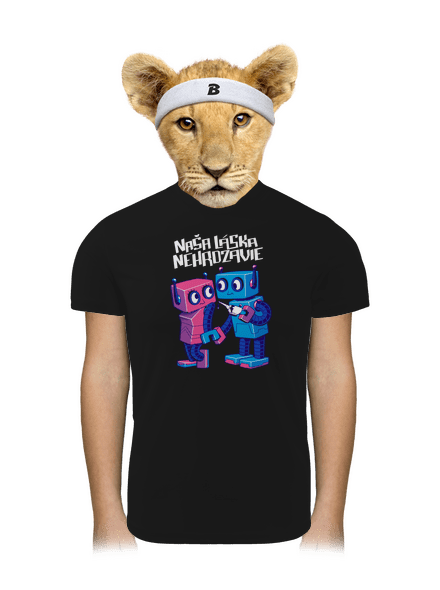 Roboti detské športové tričko Black