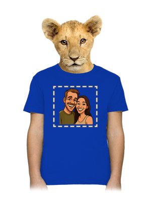 Karikatúra z vlastnej fotky detské tričko Royal Blue