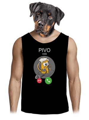 Pívo volá pánske tielko Black