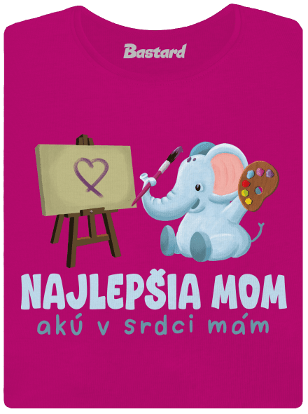 Najlepšia mom dámske tričko Fuchsia Red