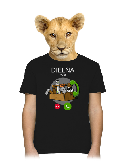 Dielňa volá detské tričko Black
