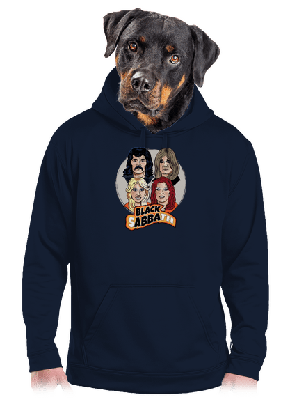Black Abba pánska mikina klokanka Navy