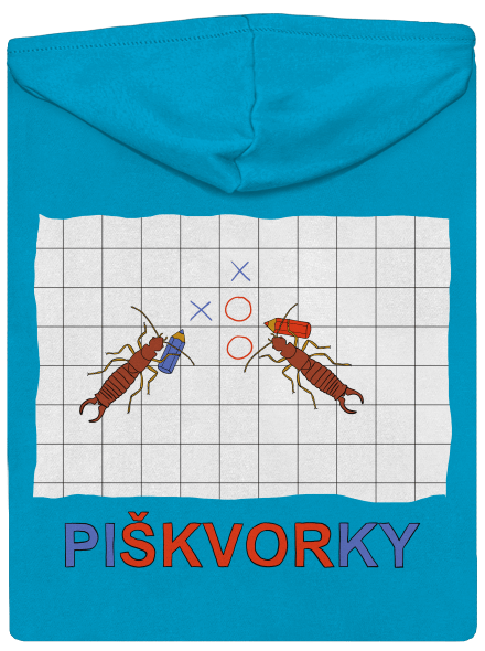 Škvorí piškvorky dámska mikina na zips Blue Atol