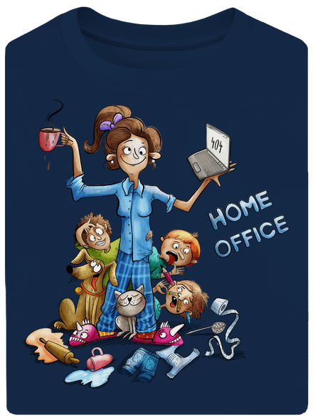 Mamičky home office unisex tričko oversized Midnight Blue
