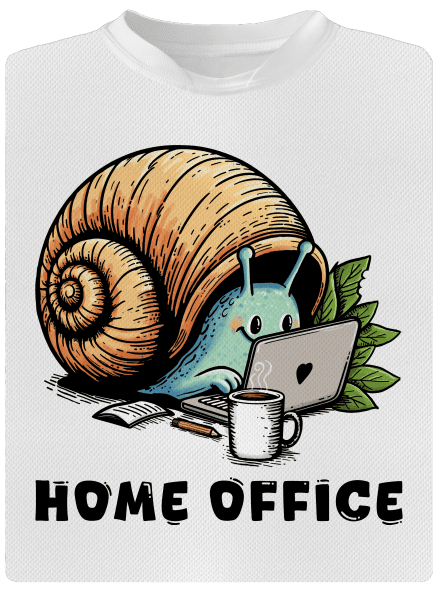 Slimákov home office pánske športové tričko White