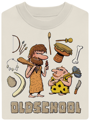 Oldschool unisex mikina bez kapucne Off White