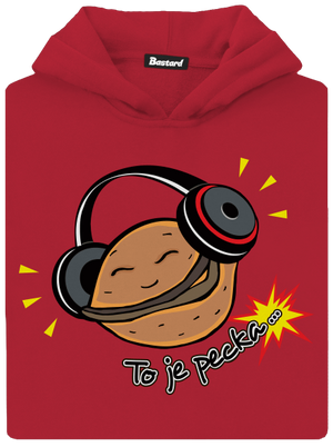 Pecka detská mikina klokanka Fire Red