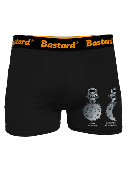 Polčlovek na polmesiaci boxerky Black