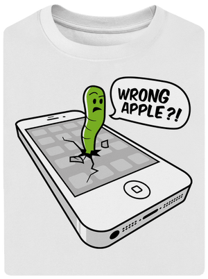 Wrong Apple unisex tričko oversized White