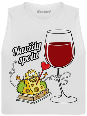 Navždy spolu dámske tielko voľné White