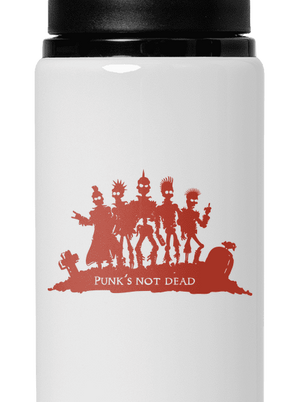 Punks Not Dead flaša na vodu White