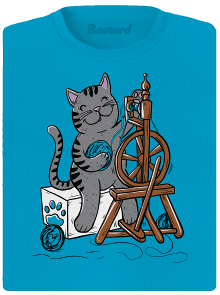 Mačka pradie dámske športové tričko Blue Atol