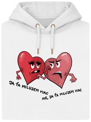 Srdiečka unisex mikina premium Snowwhite