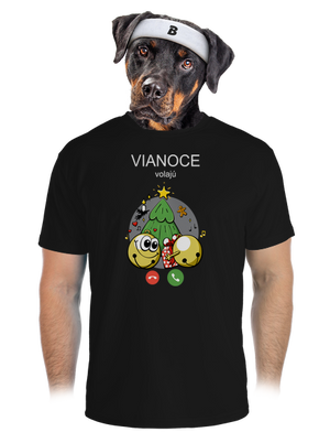 Vianoce volajú pánske športové tričko Black
