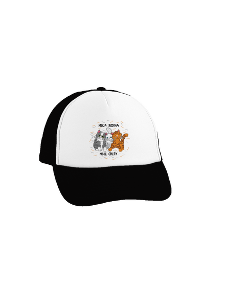 Moja rodina šiltovka truckerka Black cap
