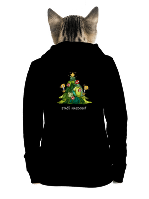 Stačí nazdobiť dámska mikina na zips Black