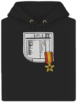 Cestovný poriadok unisex mikina premium Dark Black