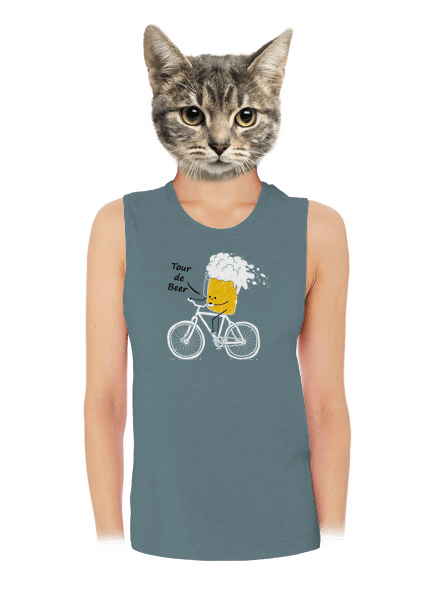 Tour de beer dámske tielko voľné Heather Deep Teal