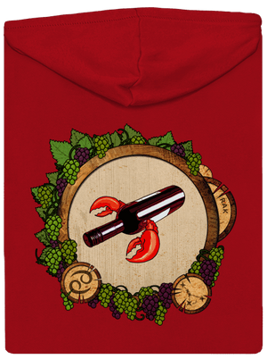 Vínny horoskop: Rak pánska mikina na zips Red