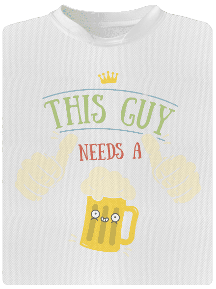 This guy needs a beer pánske športové tričko White