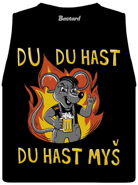 Du hast myš dámske tielko voľné Black
