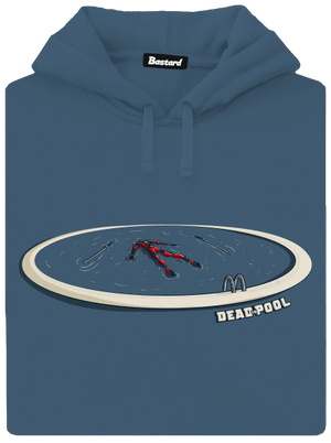 Dead in pool dámska mikina klokanka Denim