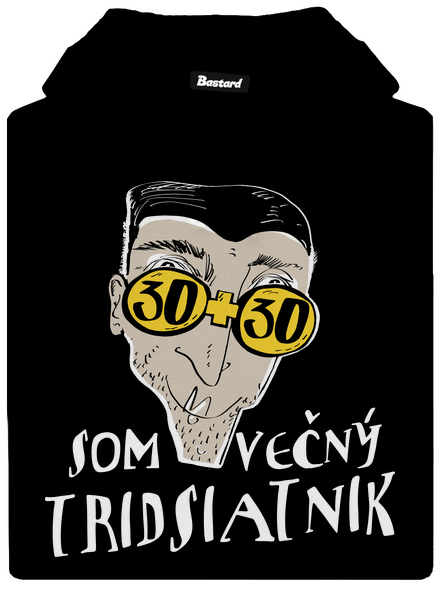 Večný tridsiatnik pánska mikina klokanka Black