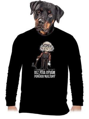 Neklidný bez piva pánske dlhý rukáv Black