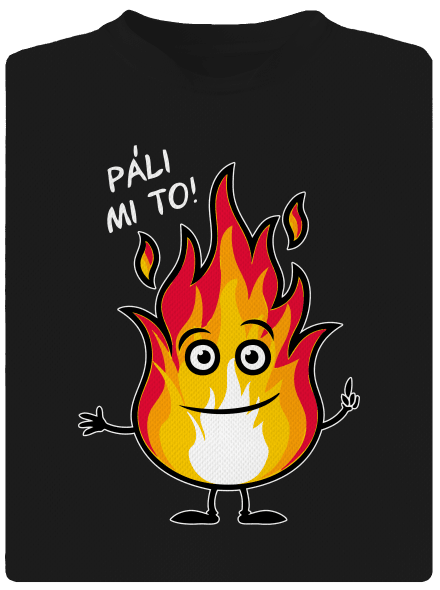 Páli mi to pánske športové tričko Black
