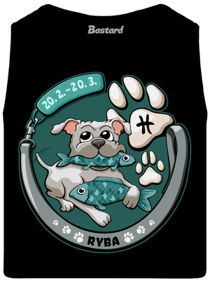 Psí horoskop: Ryba pánske tielko Black