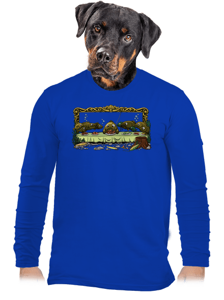 Posledná večera pánske dlhý rukáv Royal Blue