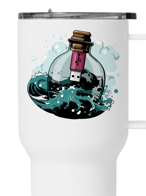 USB odkaz vo fľaši termohrnček White