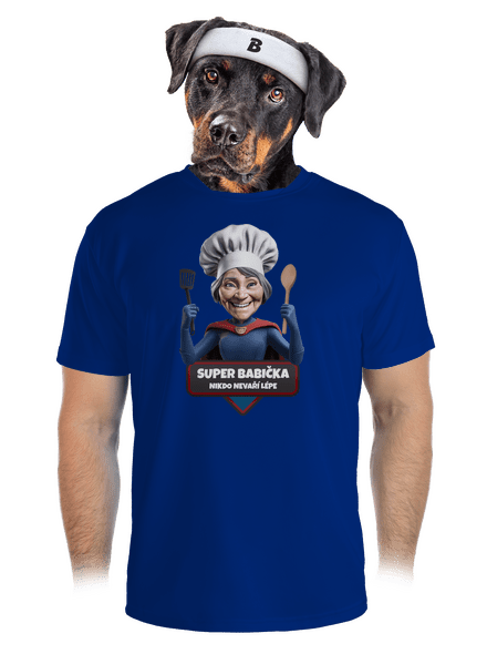 Super babička pánske športové tričko Royal Blue Mal