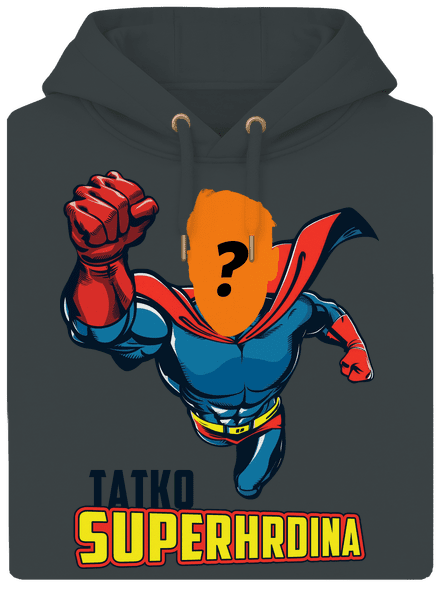 Tatko superhrdina unisex mikina premium Charcoal