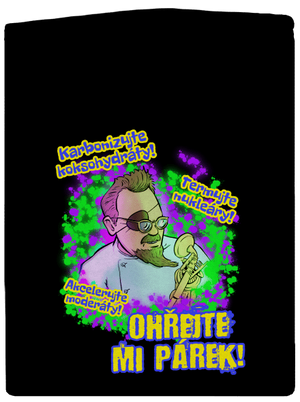 Ohřejte mi párek pánska mikina na zips Black