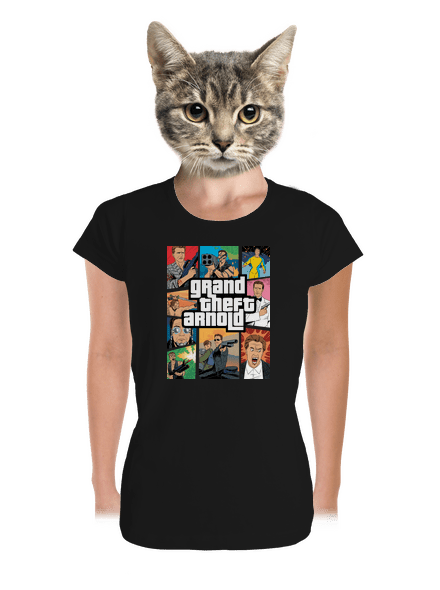 Grand Theft Arnold dámske tričko prémium Black