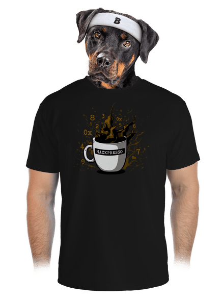 Hackpresso  pánske športové tričko Black