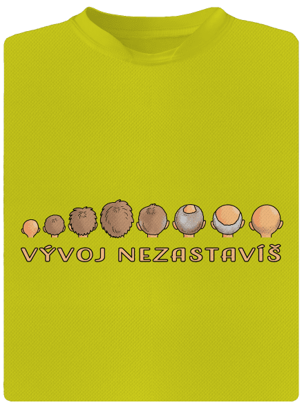 Vývoj nezastavíš pánske športové tričko Neon Yellow
