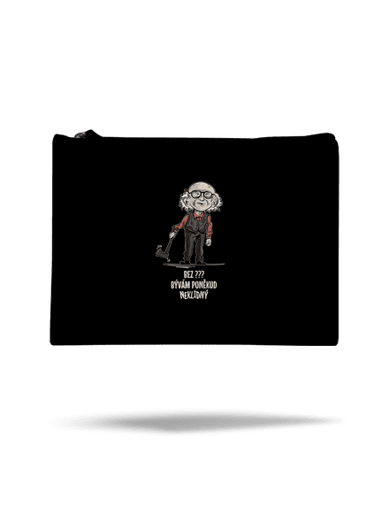 Neklidný - vlastný text taštička Black