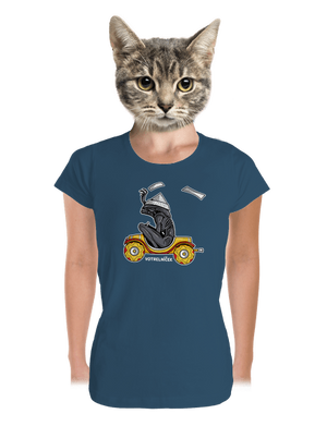 Votrelníček dámske tričko prémium Petrol Blue