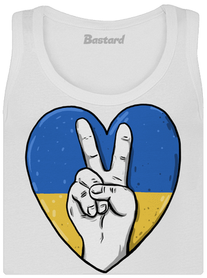 Ukrajina - Mier dámske tielko klasické White