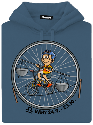 Cyklistický horoskop: Váhy dámska mikina klokanka Denim