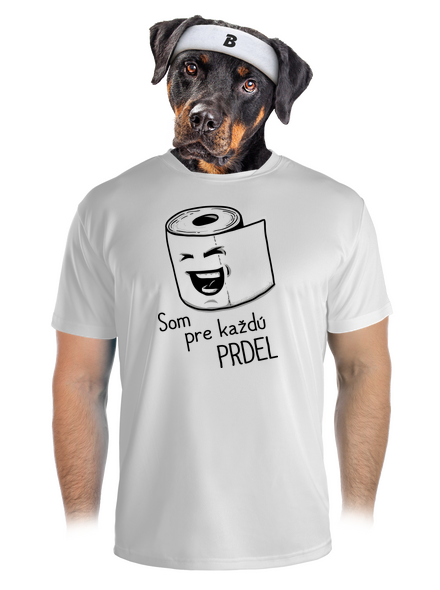 Prdel pánske športové tričko White