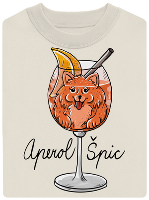 Aperol Špic unisex mikina bez kapucne Off White