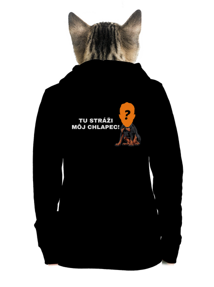 Tu strážim ja dámska mikina na zips Black
