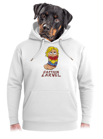 Captain Larvel unisex mikina premium Snowwhite