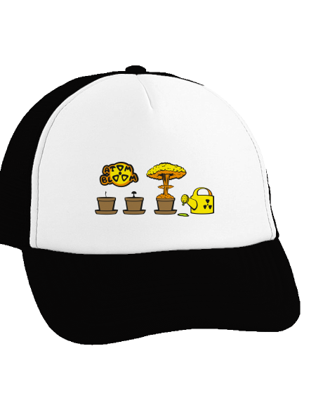 Atom bloom šiltovka truckerka Black cap