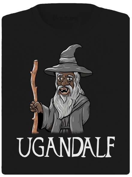 Ugandalf dámske športové tričko Black