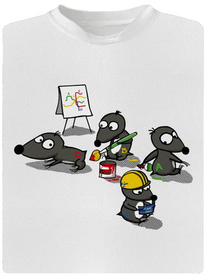 Pražský krtko - Trasa D detské športové tričko White