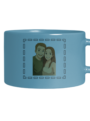 Ghibli efekt z vlastnej fotky hrnček makronka Blue Macaron